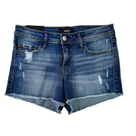 VERVET BY FLYING MONKEY Pants - NWT VERVET Women's Mid Rise Distressed Jean Shorts Size 26